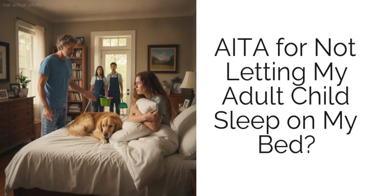 AITA for Not Letting My Adult Child Sleep on My Bed?