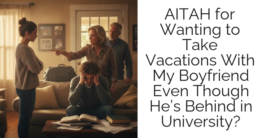 AITAH for Wanting to Take Vacations With My Boyfriend Even Though He’s Behind in University?
