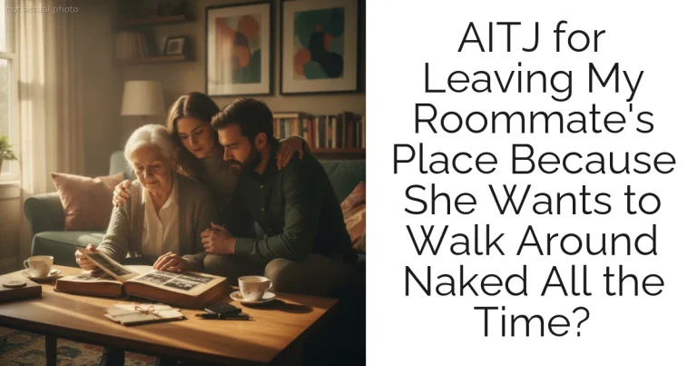 AITJ for Leaving My Roommate's Place Because She Wants to Walk Around Naked All the Time?