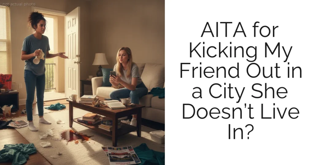 AITA for Kicking My Friend Out in a City She Doesn’t Live In?