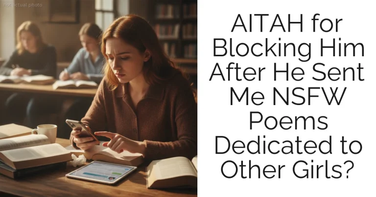 AITAH for Blocking Him After He Sent Me NSFW Poems Dedicated to Other Girls?