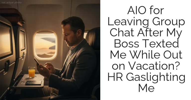 AIO for Leaving Group Chat After My Boss Texted Me While Out on Vacation? HR Gaslighting Me