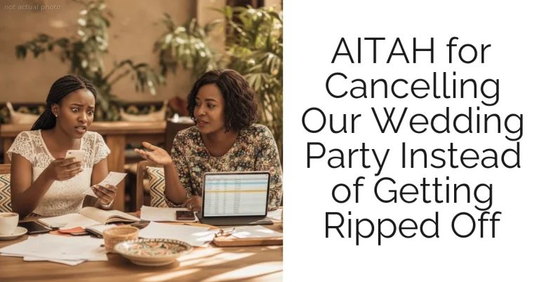 AITAH for Cancelling Our Wedding Party Instead of Getting Ripped Off
