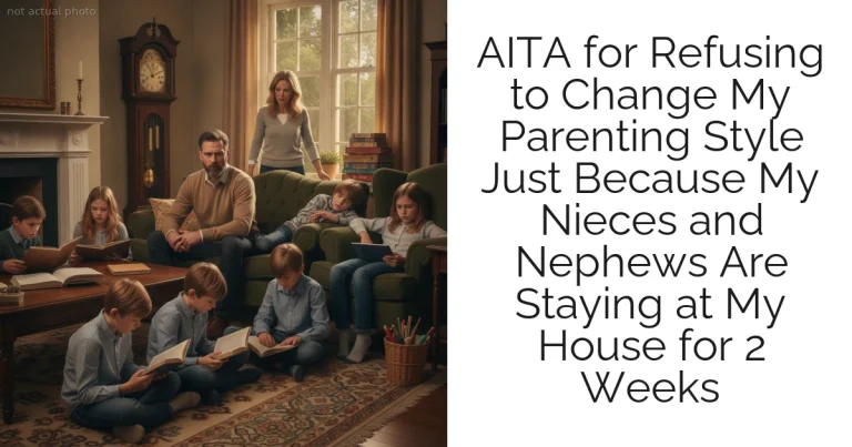 AITA for Refusing to Change My Parenting Style Just Because My Nieces and Nephews Are Staying at My House for 2 Weeks