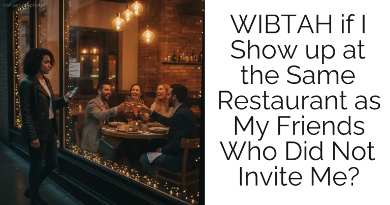 WIBTAH if I Show up at the Same Restaurant as My Friends Who Did Not Invite Me?