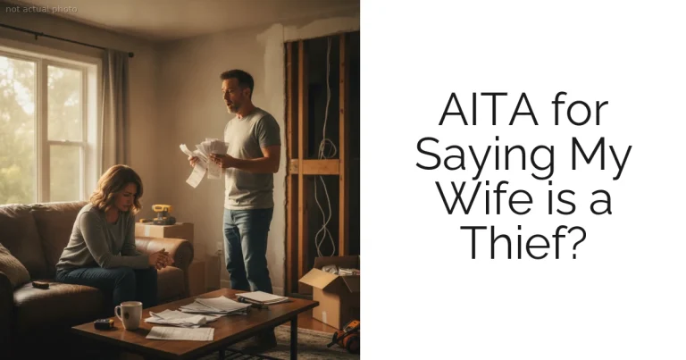 AITA for Saying My Wife is a Thief?