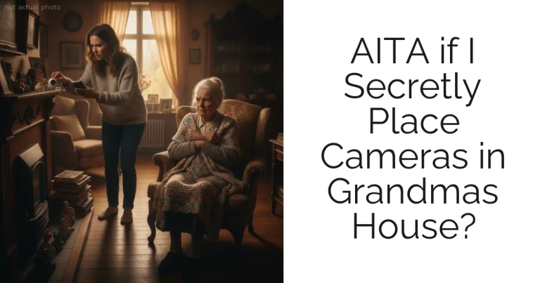 AITA if I Secretly Place Cameras in Grandmas House?