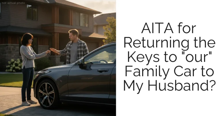 AITA for Returning the Keys to "our" Family Car to My Husband?