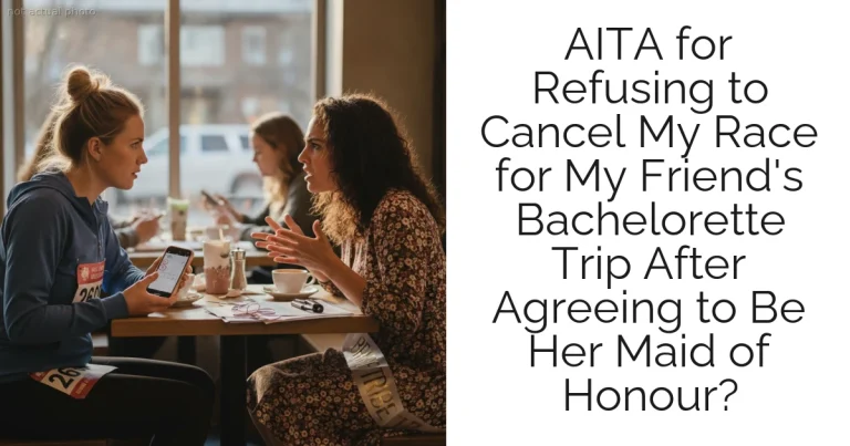 AITA for Refusing to Cancel My Race for My Friend's Bachelorette Trip After Agreeing to Be Her Maid of Honour?
