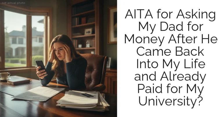 AITA for Asking My Dad for Money After He Came Back Into My Life and Already Paid for My University?
