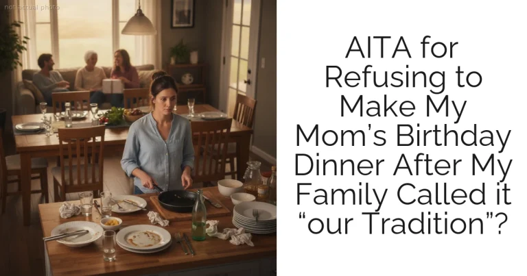 AITA for Refusing to Make My Mom’s Birthday Dinner After My Family Called it “our Tradition”?