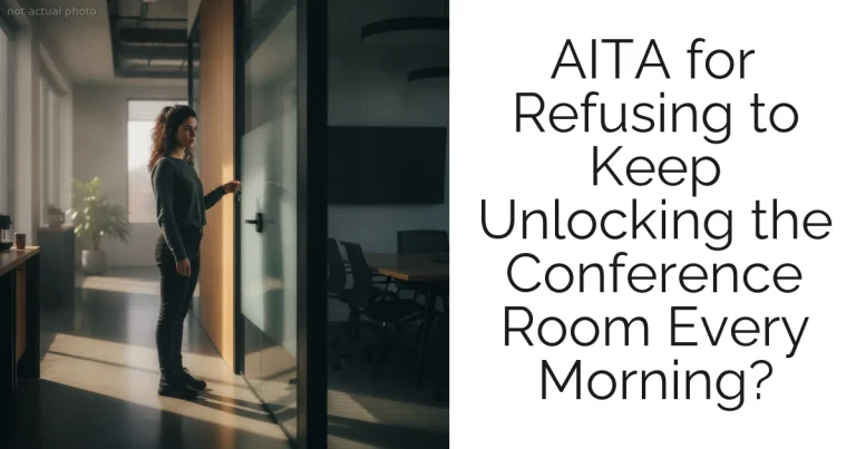 AITA for Refusing to Keep Unlocking the Conference Room Every Morning?