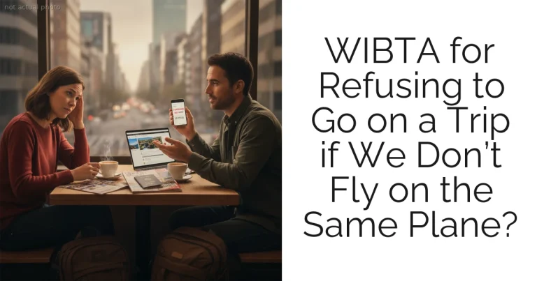 WIBTA for Refusing to Go on a Trip if We Don’t Fly on the Same Plane?