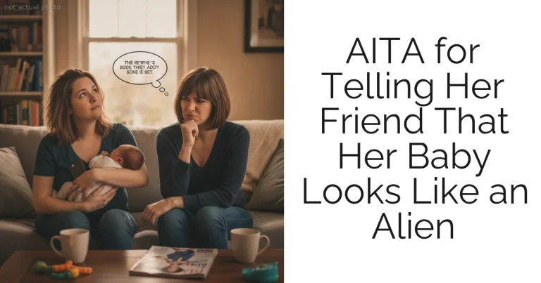 AITA for Telling Her Friend That Her Baby Looks Like an Alien