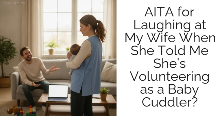 AITA for Laughing at My Wife When She Told Me She’s Volunteering as a Baby Cuddler?
