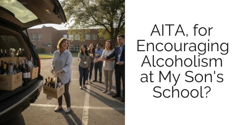 AITA, for Encouraging Alcoholism at My Son's School?