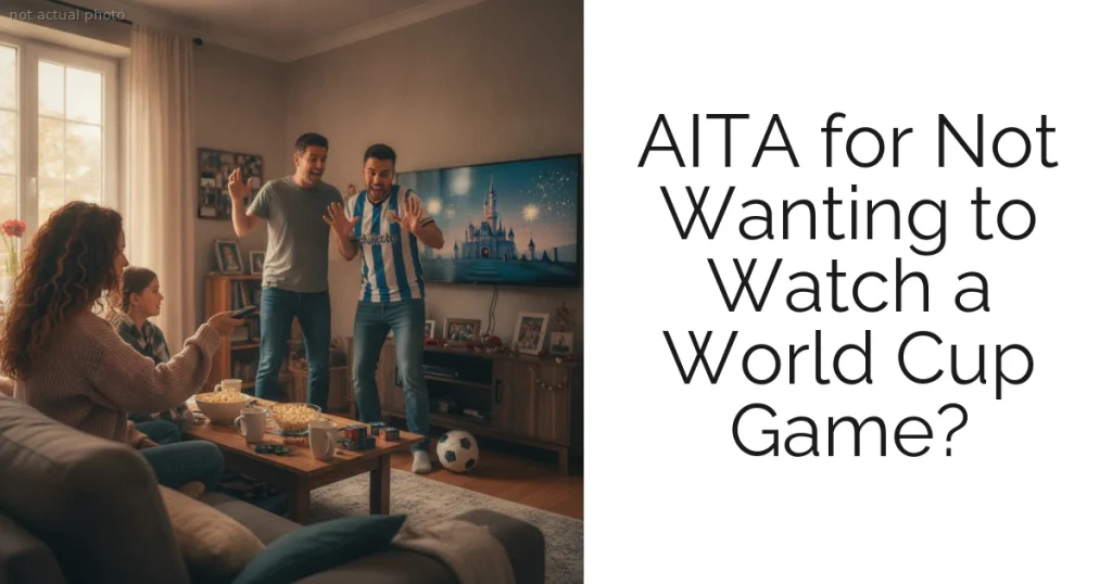 AITA for Not Wanting to Watch a World Cup Game?