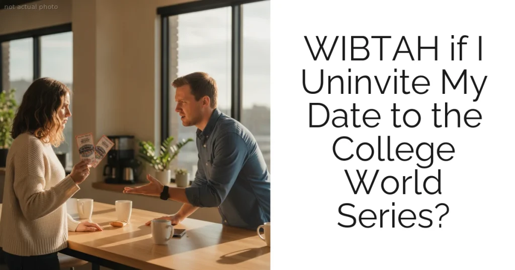 WIBTAH if I Uninvite My Date to the College World Series?