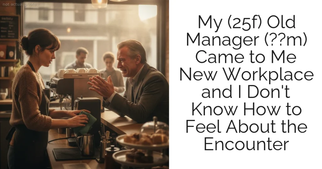 My (25f) Old Manager (??m) Came to Me New Workplace and I Don't Know How to Feel About the Encounter
