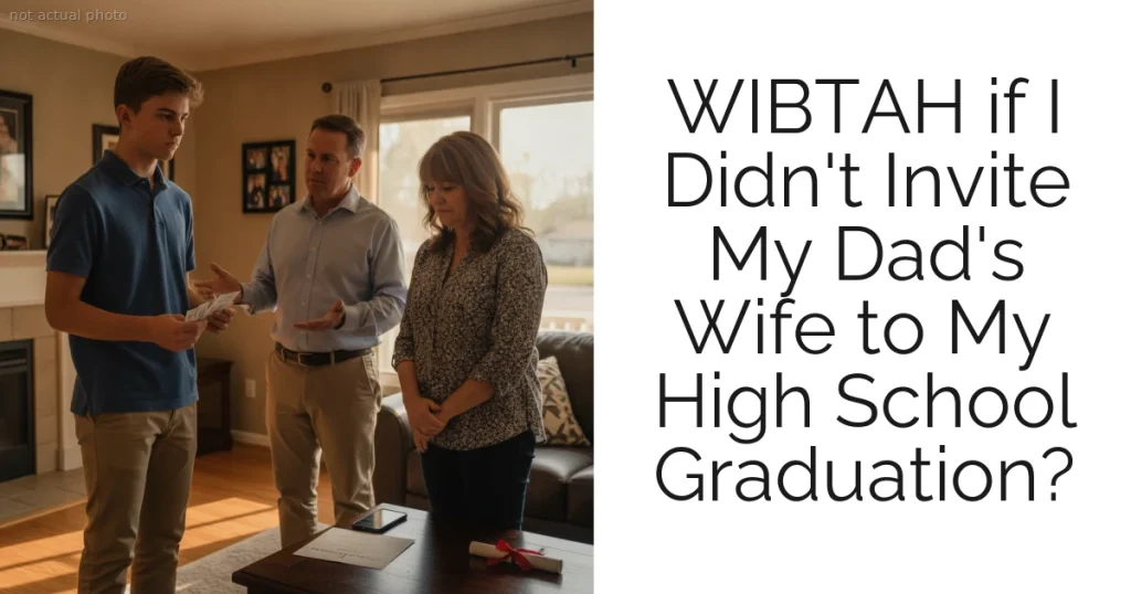 WIBTAH if I Didn't Invite My Dad's Wife to My High School Graduation?