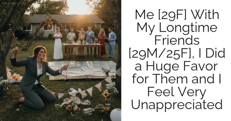 Me [29F] With My Longtime Friends [29M/25F], I Did a Huge Favor for Them and I Feel Very Unappreciated