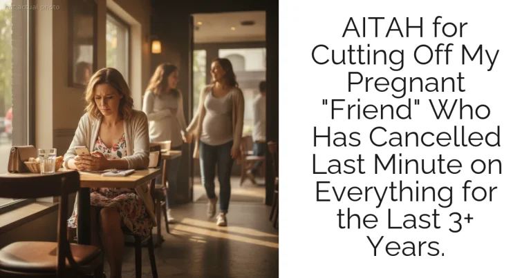 AITAH for Cutting Off My Pregnant "Friend" Who Has Cancelled Last Minute on Everything for the Last 3+ Years.