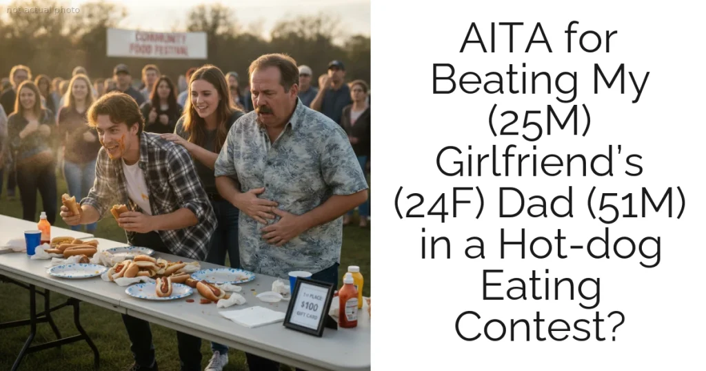 AITA for Beating My (25M) Girlfriend’s (24F) Dad (51M) in a Hot-dog Eating Contest?