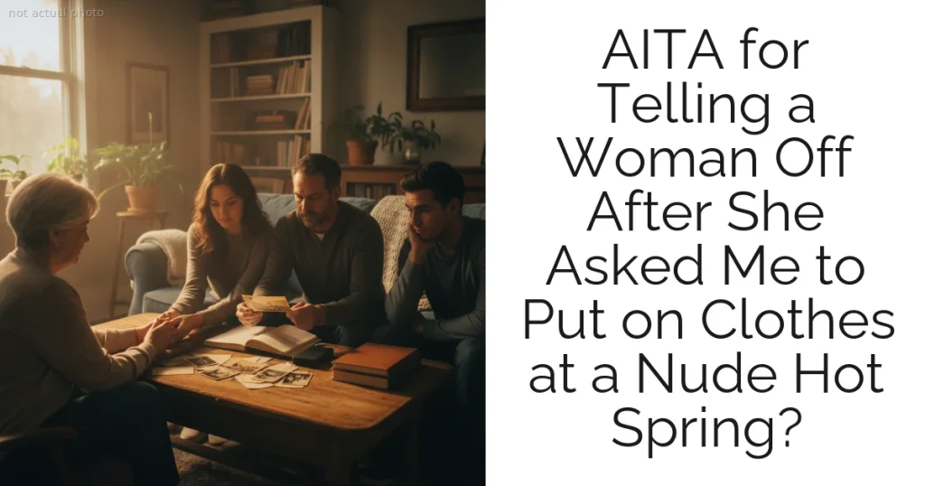 AITA for Telling a Woman Off After She Asked Me to Put on Clothes at a Nude Hot Spring?