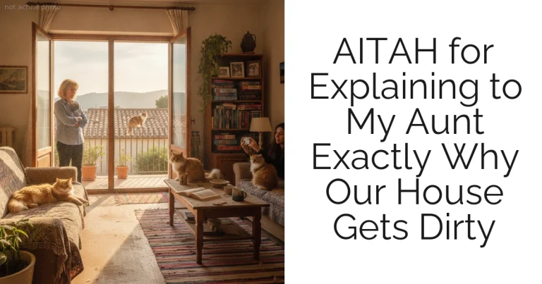 AITAH for Explaining to My Aunt Exactly Why Our House Gets Dirty