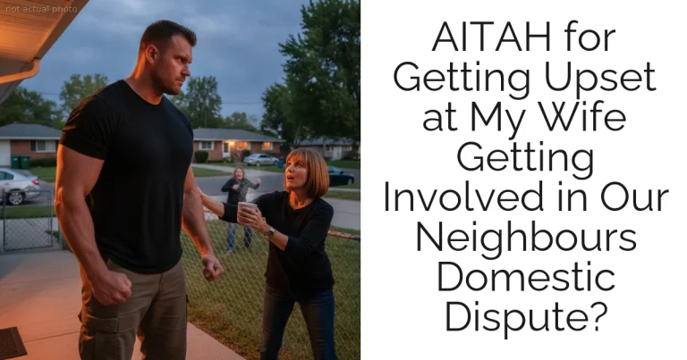 AITAH for Getting Upset at My Wife Getting Involved in Our Neighbours Domestic Dispute?