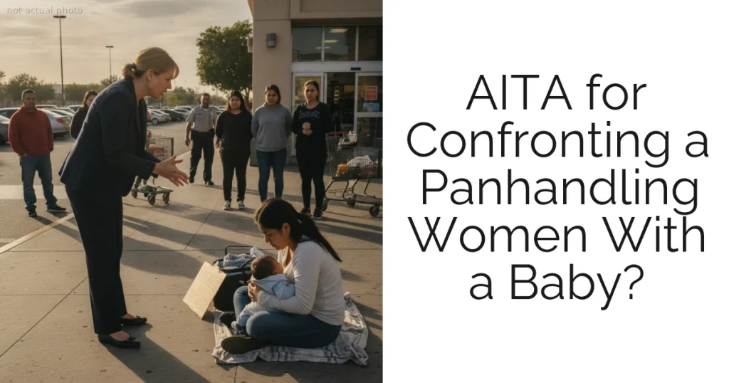AITA for Confronting a Panhandling Women With a Baby?
