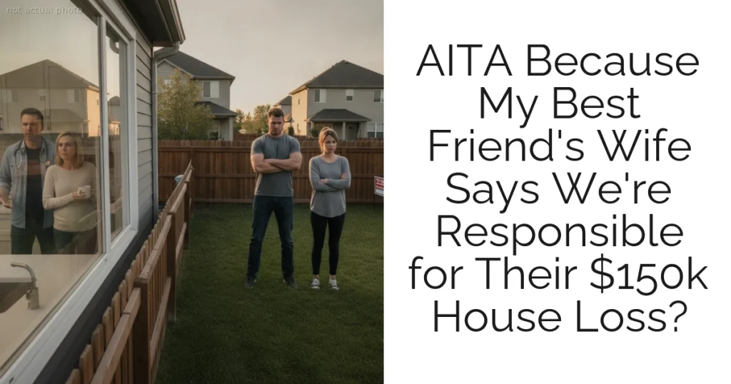 AITA Because My Best Friend's Wife Says We're Responsible for Their $150k House Loss?