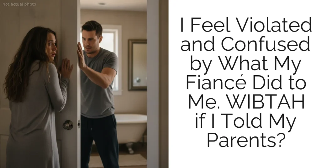 I Feel Violated and Confused by What My Fiancé Did to Me. WIBTAH if I Told My Parents?