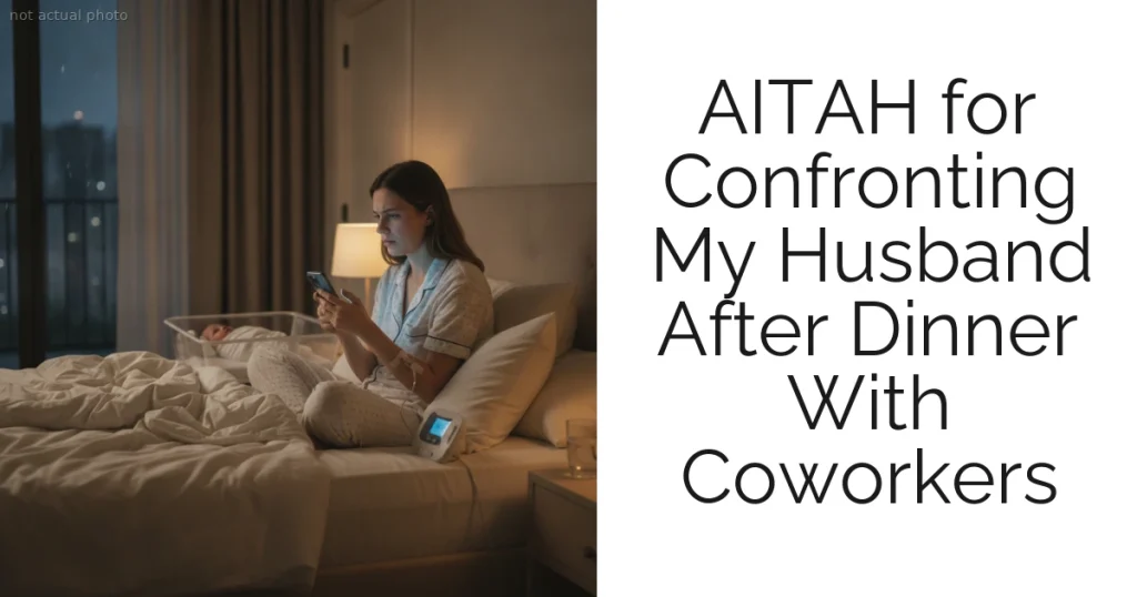 AITAH for Confronting My Husband After Dinner With Coworkers