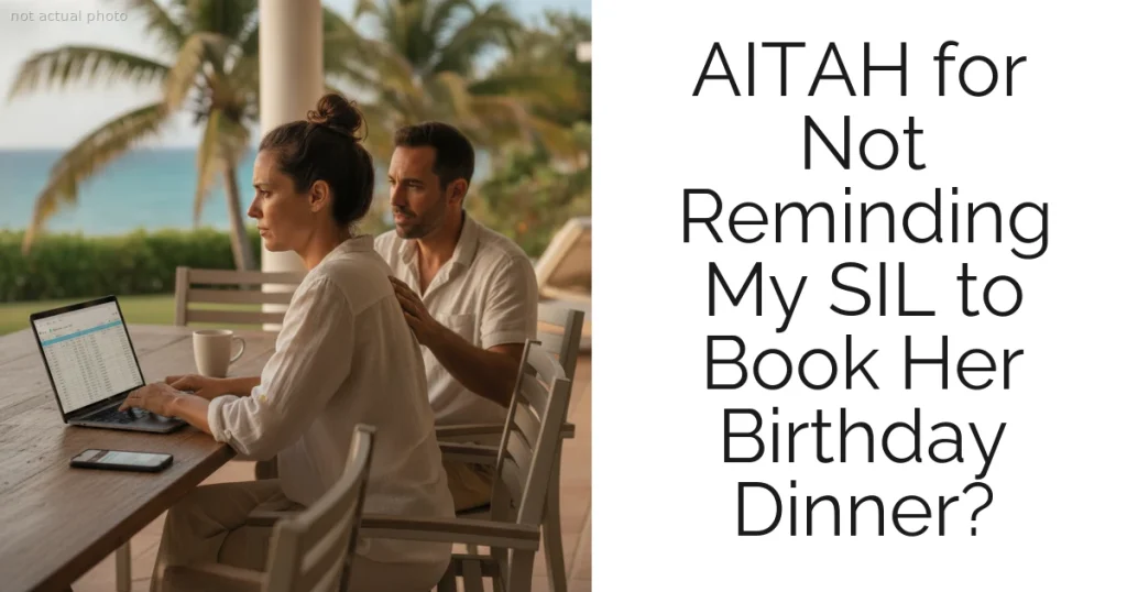AITAH for Not Reminding My SIL to Book Her Birthday Dinner?