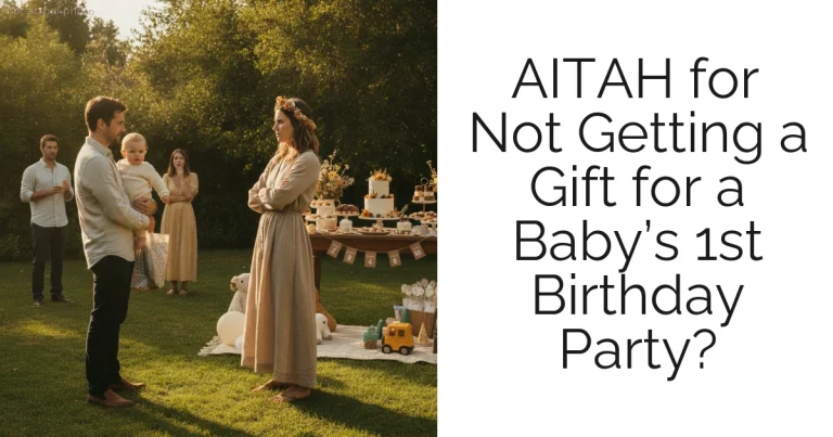 AITAH for Not Getting a Gift for a Baby’s 1st Birthday Party?