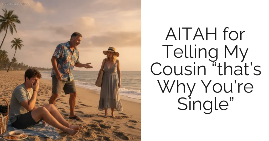 AITAH for Telling My Cousin “that’s Why You’re Single”