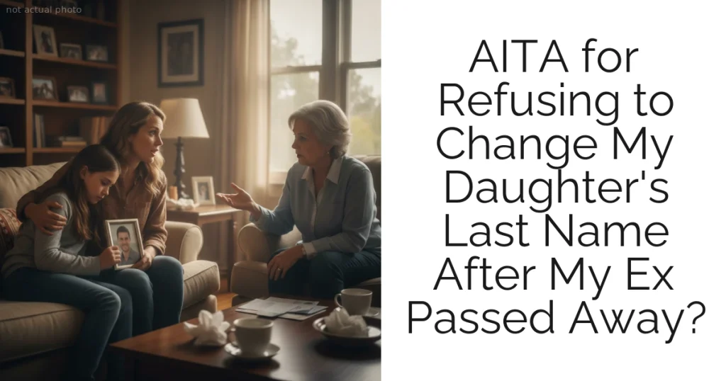 AITA for Refusing to Change My Daughter's Last Name After My Ex Passed Away?