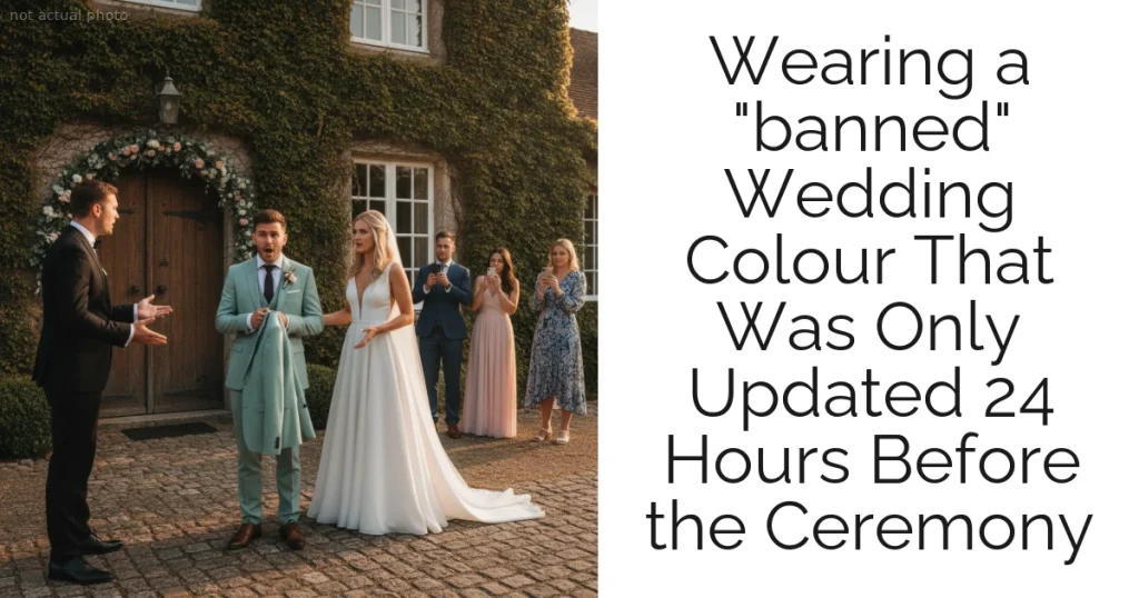 Wearing a "banned" Wedding Colour That Was Only Updated 24 Hours Before the Ceremony