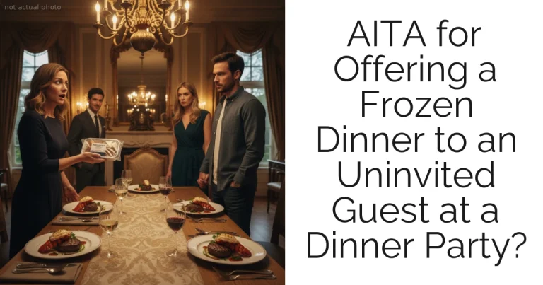 AITA for Offering a Frozen Dinner to an Uninvited Guest at a Dinner Party?