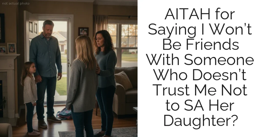 AITAH for Saying I Won’t Be Friends With Someone Who Doesn’t Trust Me Not to SA Her Daughter?