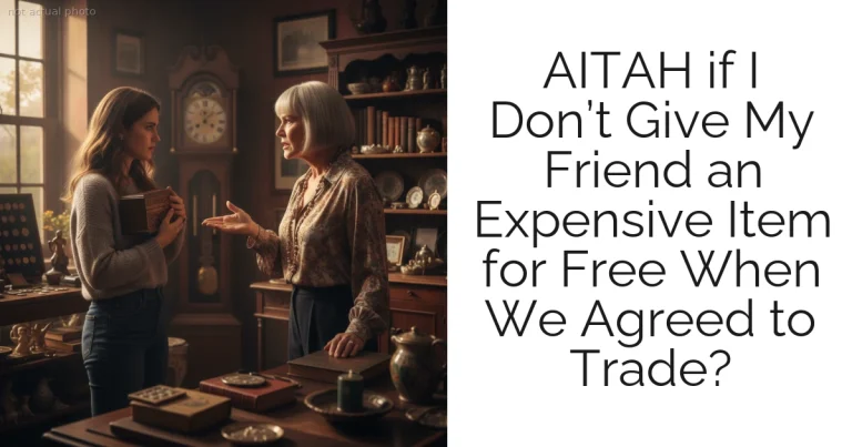 AITAH if I Don’t Give My Friend an Expensive Item for Free When We Agreed to Trade?