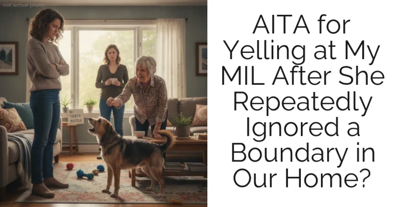 AITA for Yelling at My MIL After She Repeatedly Ignored a Boundary in Our Home?
