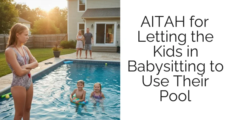 AITAH for Letting the Kids in Babysitting to Use Their Pool