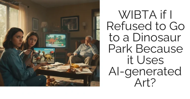 WIBTA if I Refused to Go to a Dinosaur Park Because it Uses AI-generated Art?
