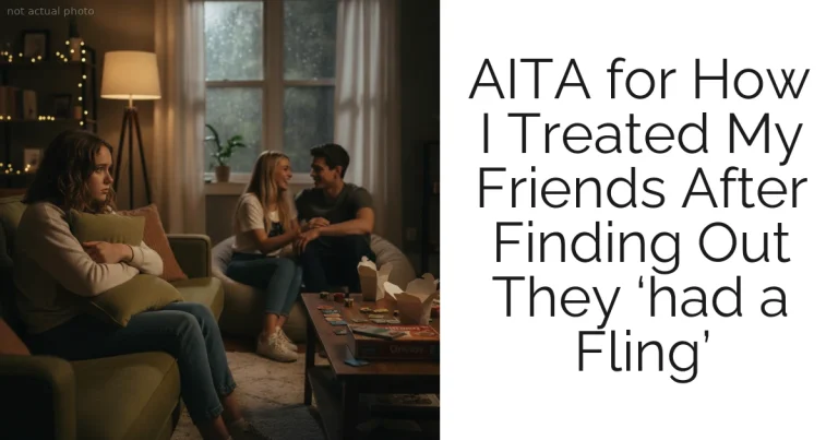 AITA for How I Treated My Friends After Finding Out They ‘had a Fling’