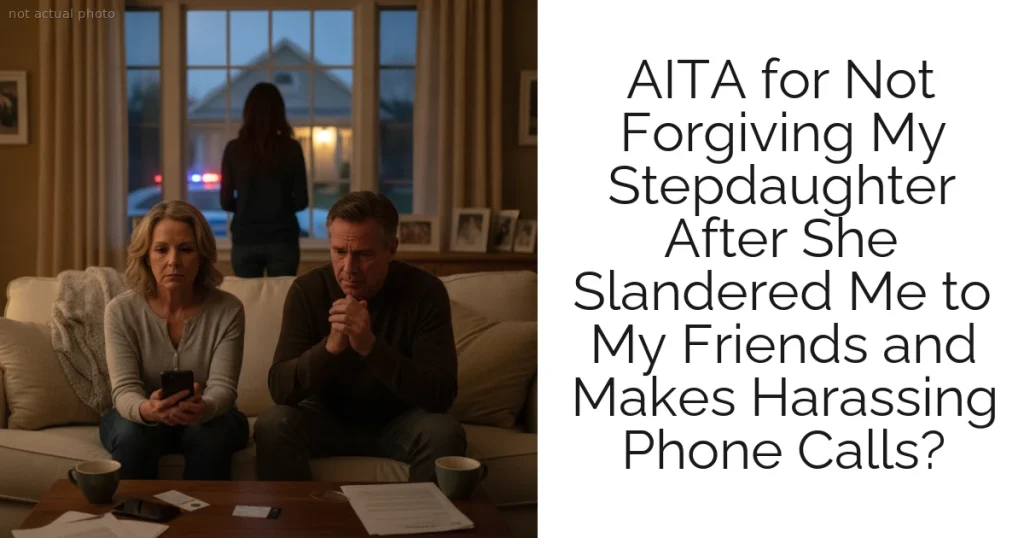 AITA for Not Forgiving My Stepdaughter After She Slandered Me to My Friends and Makes Harassing Phone Calls?