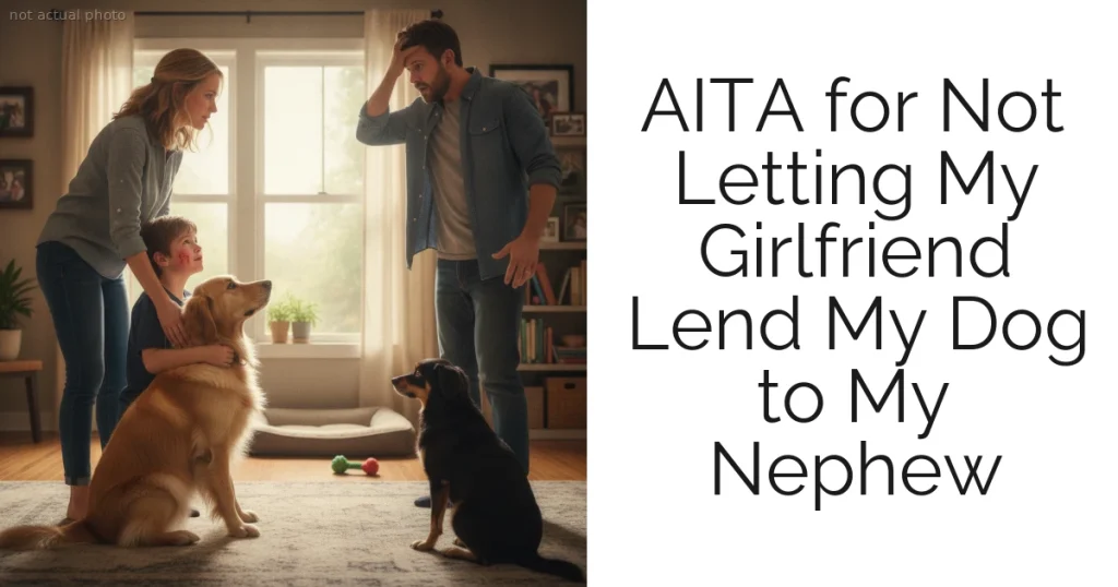AITA for Not Letting My Girlfriend Lend My Dog to My Nephew