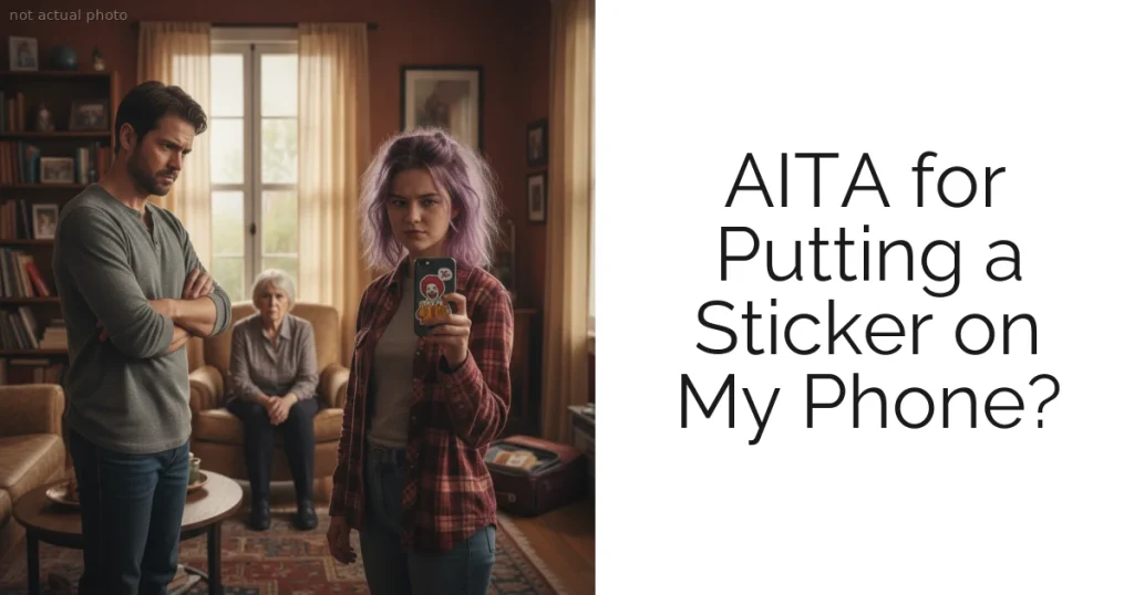 AITA for Putting a Sticker on My Phone?