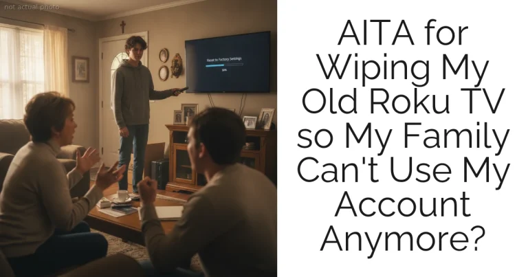 AITA for Wiping My Old Roku TV so My Family Can't Use My Account Anymore?